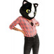 Cabeça Capacete Máscara Gata Pelúcia Luxo Cabeça Capacete Máscara Gata Pelúcia Luxo