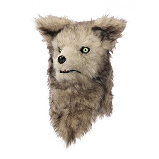 Cabeça Capacete Máscara Lobo Pelúcia Luxo