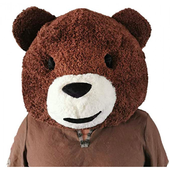 Cabeça Capacete Máscara Urso Pelúcia Deluxe