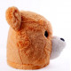 Cabeça Capacete Máscara Urso Pelúcia Luxo Marrom