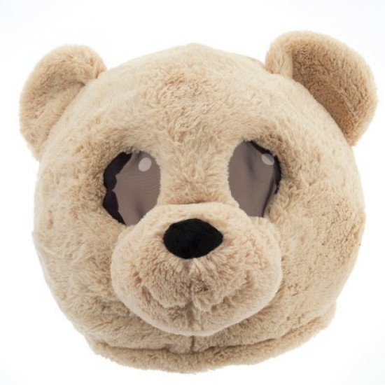 Cabeça Capacete Máscara Urso Pelúcia Luxo