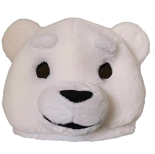 Cabeça Capacete Máscara Urso Pelúcia Luxo Clara