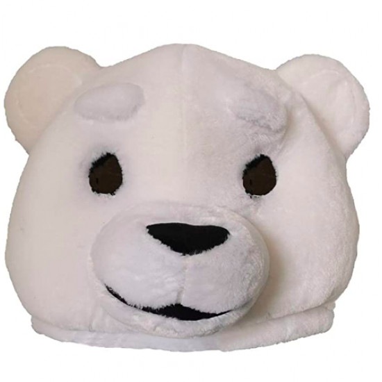 Cabeça Capacete Máscara Urso Pelúcia Luxo Clara