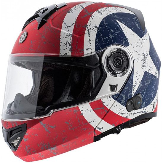 Capacete do Capitão América Motoqueiro