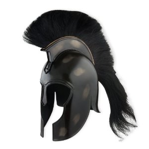 Capacete Medieval de Metal Armadura Grega Negra Capacete Medieval de Metal Armadura Grega Negra