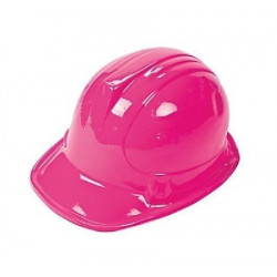 Chapéu Capacete de Engenheiro Construtor Rosa Infantil