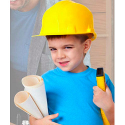 Chapéu  de Engenheiro Construtor Capacete Infantil 