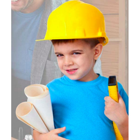 Chapéu de Engenheiro Construtor Capacete Infantil Chapéu de Engenheiro Construtor Capacete Infantil