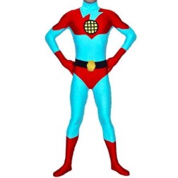 Fantasia Capitão Planeta Adulto Luxo Spandex Fantasia Capitão Planeta Adulto Luxo Spandex