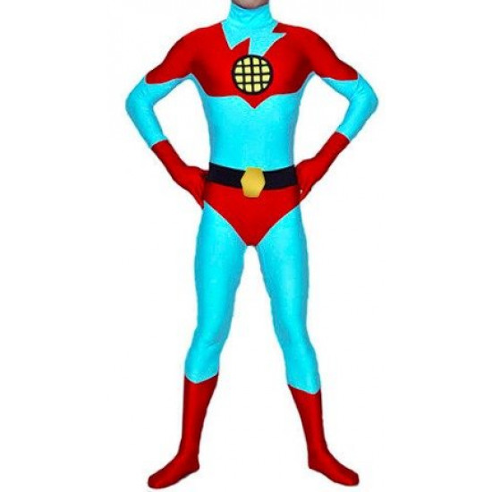 Fantasia Capitão Planeta Adulto Luxo Spandex