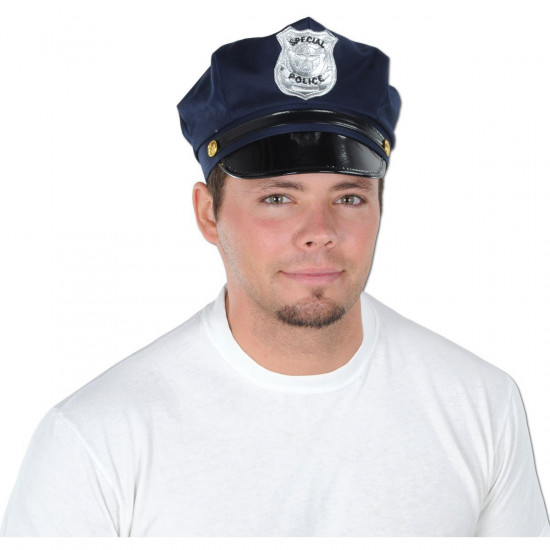 Chapéu Adulto de Policial Luxo Chapéu Adulto de Policial Luxo