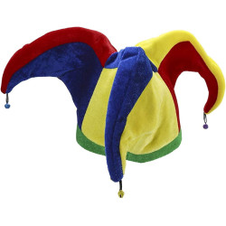 Chapéu Bobo da Corte Palhaço Colorido Adulto Luxo