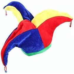 Chapéu Bobo da Corte Palhaço Colorido Adulto Luxo