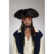 Chapéu com Tranças Jack Sparrow
