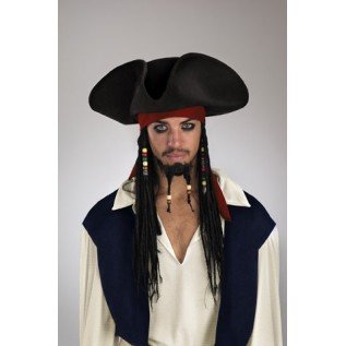 Chapéu com Tranças Jack Sparrow Chapéu com Tranças Jack Sparrow