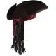 Chapéu com Tranças Jack Sparrow Clássico Luxo