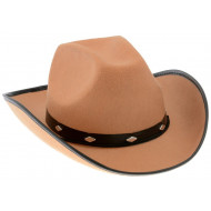 Chapéu de Cowboy Peão de Boiadeiro Marrom Claro