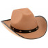 Chapéu de Cowboy Peão de Boiadeiro Marrom Claro