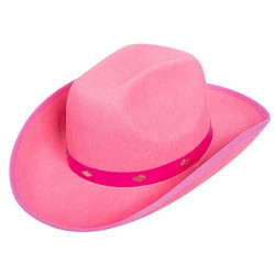 Chapéu de Cowboy Peão de Boiadeiro Rosa Luxo