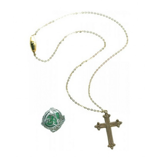 Colar e Anel da Angelica Piratas do Caribe