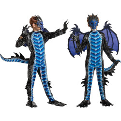Fantasia Dragão Infantil Azul