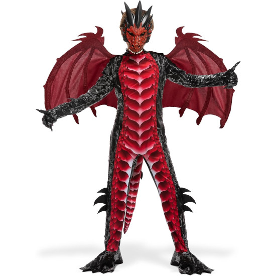 Fantasia Dragão Infantil Vermelho