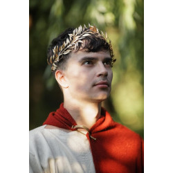 Coroa de Folhas de Louro Dourada Grega Romana Luxo