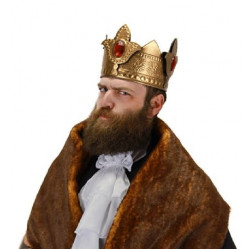 Coroa de Rei com Pedras Dourada