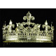 Coroa de Rei com Pedras Luxo Prateada e Dourada