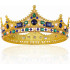 Coroa de Rei Luxo Golden Blue