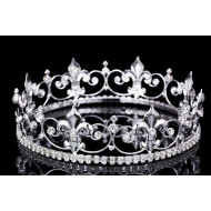 Coroa de Rei Rainha com Pedras Elite Prateada