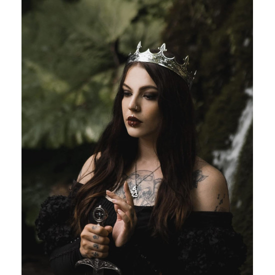 Coroa de Rei Rainha Real Clássica Prata Coroa de Rei Rainha Real Clássica Prata