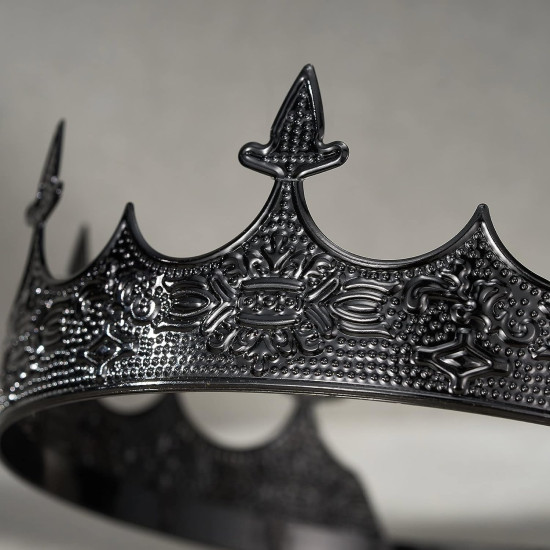 Coroa de Rei Rainha Real Clássica Preta Coroa de Rei Rainha Real Clássica Preta