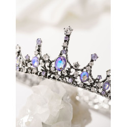 Coroa de Rei Rainha Real Prata Lavanda