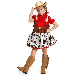 Fantasia Infantil Cowboy Cowgirl Pink Country Cute