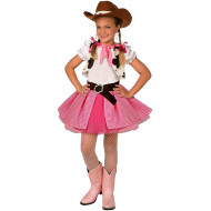 Fantasia Infantil Cowboy Cowgirl Pink Country Rosada