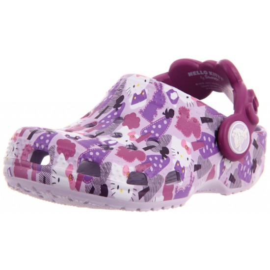 Sapato Crocs Infantil Hello Kitty Lilás