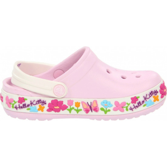 crocs rosa e branco