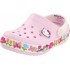 Sapato Crocs Infantil Hello Kitty Rosa e Branco