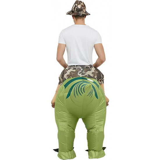 Fantasia Inflável Nas Costas do Dino Adulto Fantasia Inflável Nas Costas do Dino Adulto