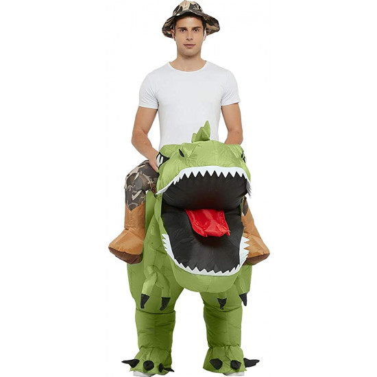 Fantasia Inflável Nas Costas do Dino Adulto Fantasia Inflável Nas Costas do Dino Adulto