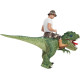 Fantasia Inflável Nas Costas do Dino Verde Adulto Fantasia Inflável Nas Costas do Dino Verde Adulto