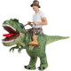 Fantasia Inflável Nas Costas do Dino Verde Adulto Fantasia Inflável Nas Costas do Dino Verde Adulto