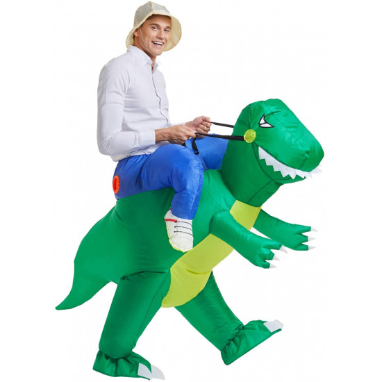 Fantasia Inflável Nas Costas do Dinossauro Adulto Fantasia Inflável Nas Costas do Dinossauro Adulto