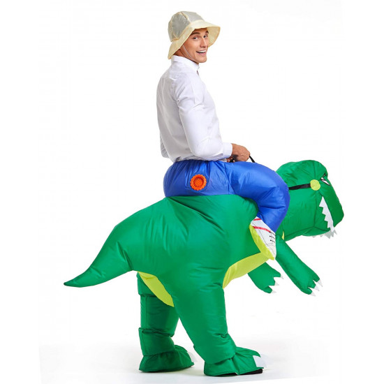 Fantasia Inflável Nas Costas do Dinossauro Adulto Fantasia Inflável Nas Costas do Dinossauro Adulto