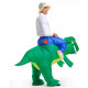 Fantasia Inflável Nas Costas do Dinossauro Adulto Fantasia Inflável Nas Costas do Dinossauro Adulto