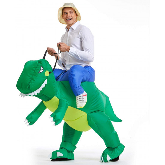Fantasia Inflável Nas Costas do Dinossauro Adulto Fantasia Inflável Nas Costas do Dinossauro Adulto