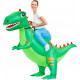 Fantasia Inflável Nas Costas do Dinossauro Verde Adulto Fantasia Inflável Nas Costas do Dinossauro Verde Adulto