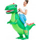 Fantasia Inflável Nas Costas do Dinossauro Verde Adulto Fantasia Inflável Nas Costas do Dinossauro Verde Adulto