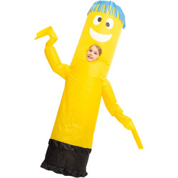 Fantasia Inflável Divertidas Dança Tubo Amarelo